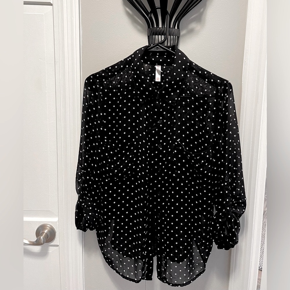 Medium Sheer Button Down Shirt